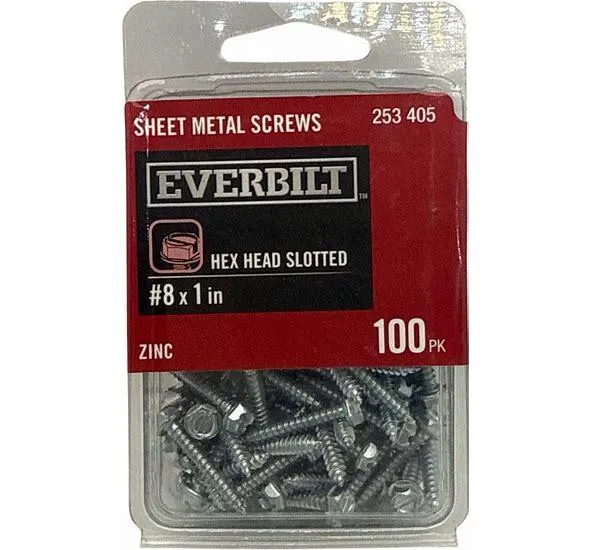 Sheet Metal Screws #8 100pk