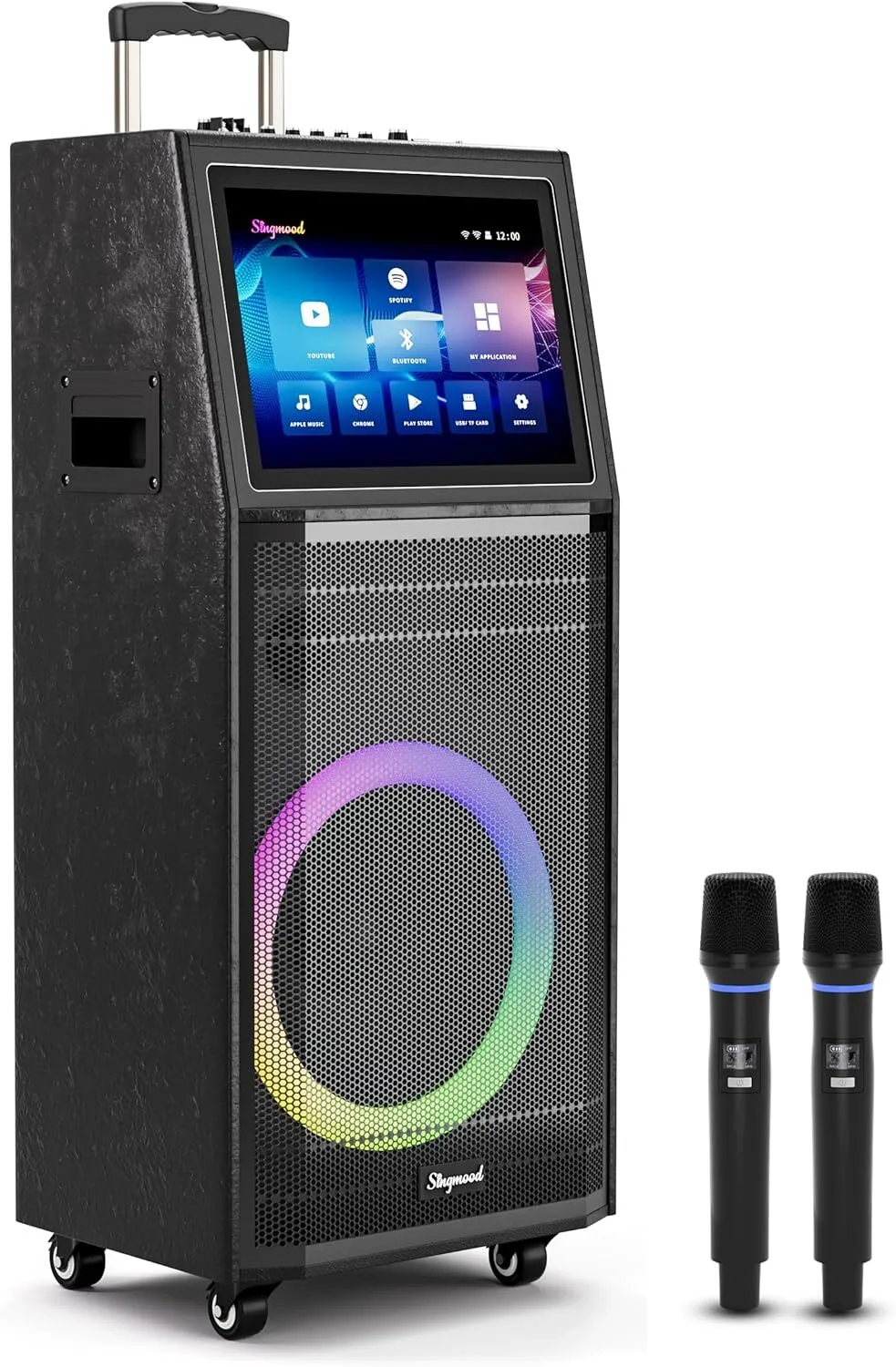 Karaoke Machine with Two Wireless Microphones