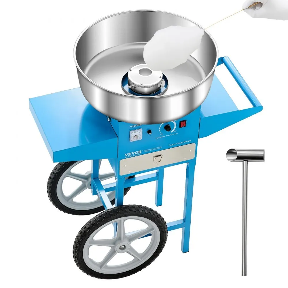 Cotton Candy Machine/Cart with bubble top, cones and floss for 60 servings
