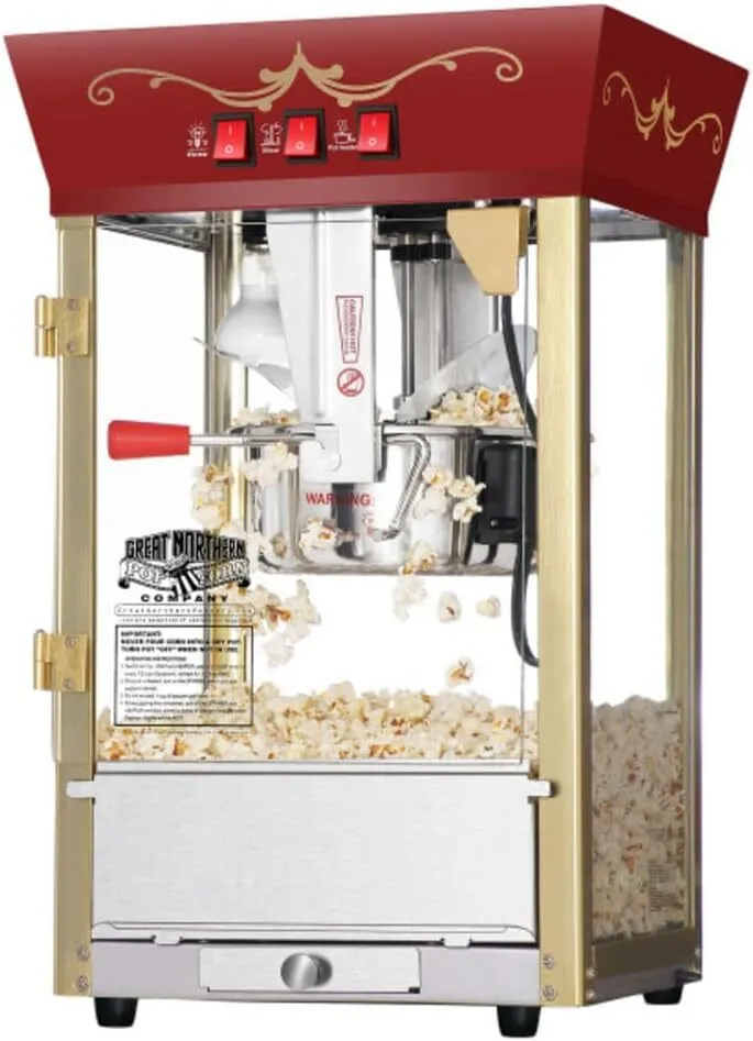 Eight Ounce Popcorn Machine with popcorn, popping oil and bags