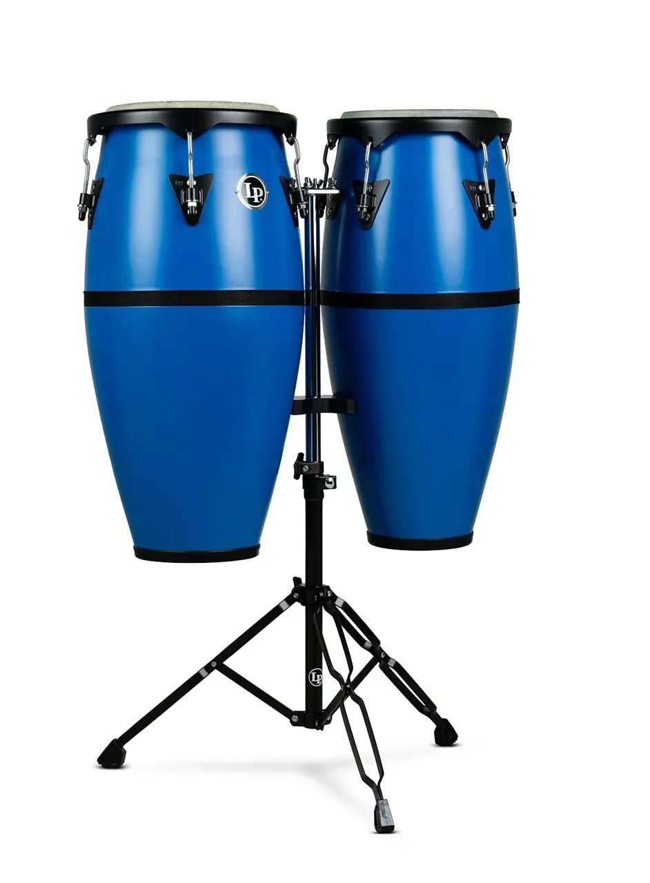 Conga Set  with Stand - Race Car Blue 10" and 11"