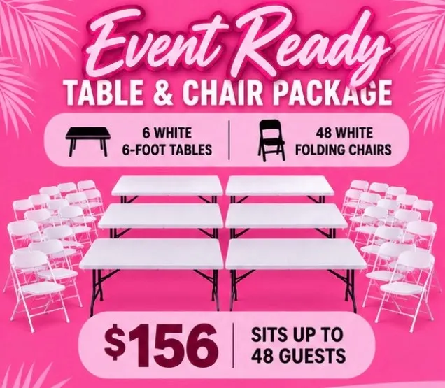 Event Ready Table & Chair Package