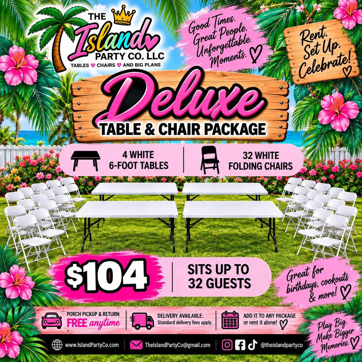 Deluxe Table & Chair Package
