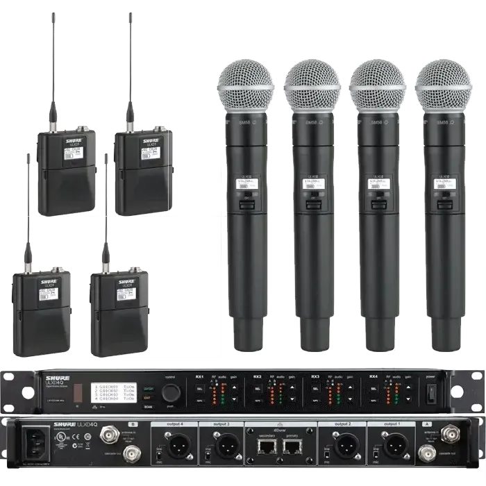 Shure Wireless Mics (ULXD Quad Mics)