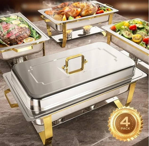 Chafing Dish Rectangle - 8QT - With Burners