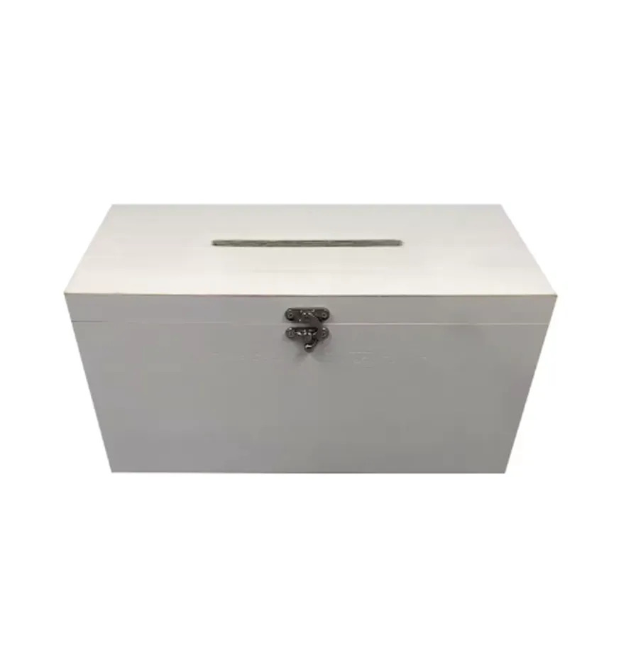 White Wood Card Box