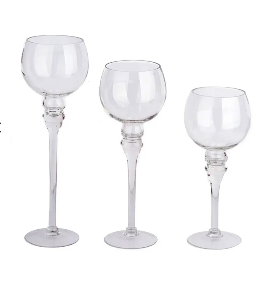 Long stem bowl Candle Holders