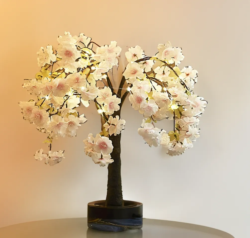 Lighted Cherry Blossom Tree 18in