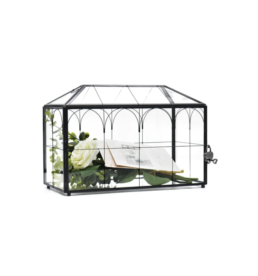 Black Glass Card Box