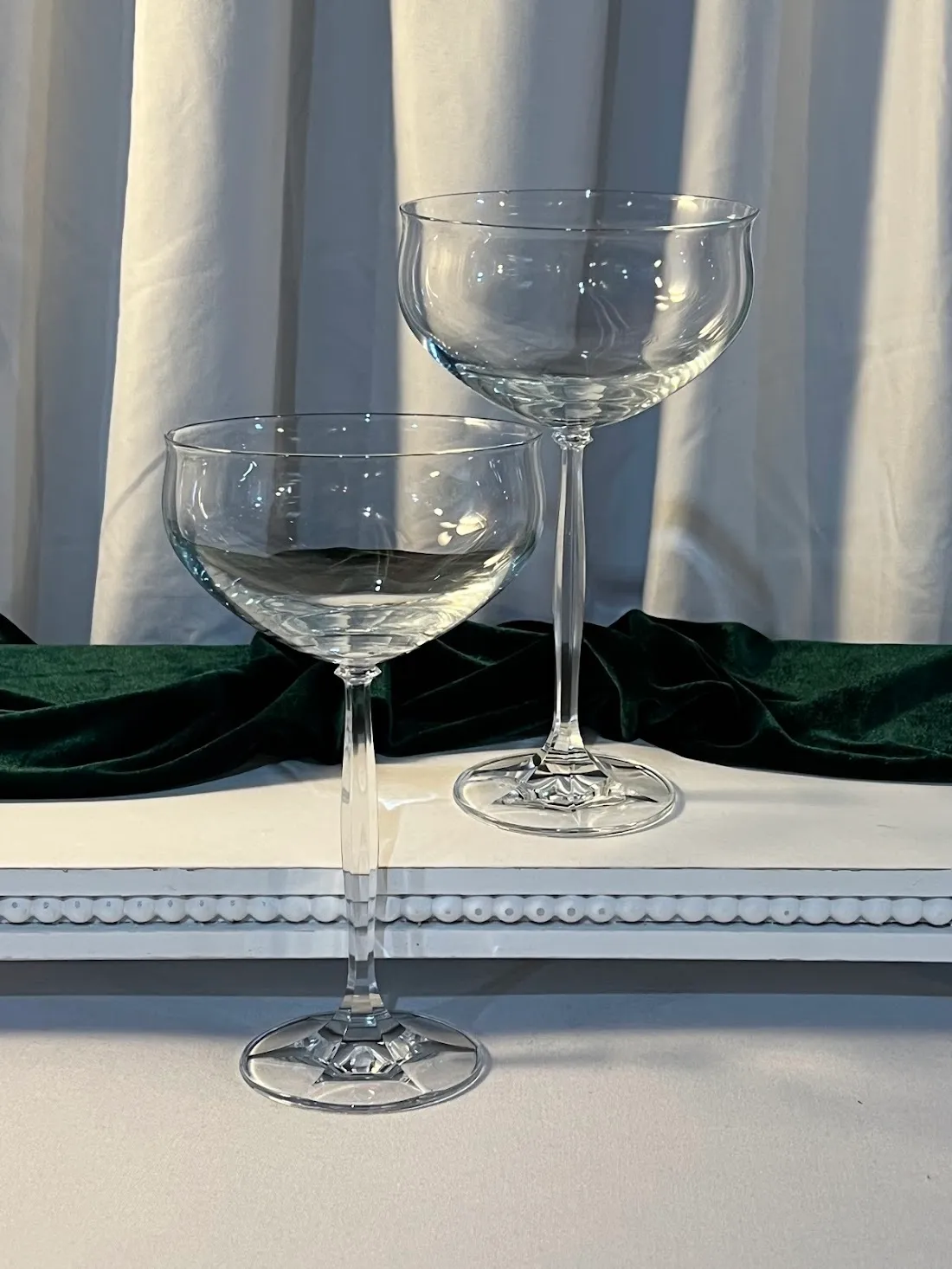 Vintage Crystal Champagne Glasses