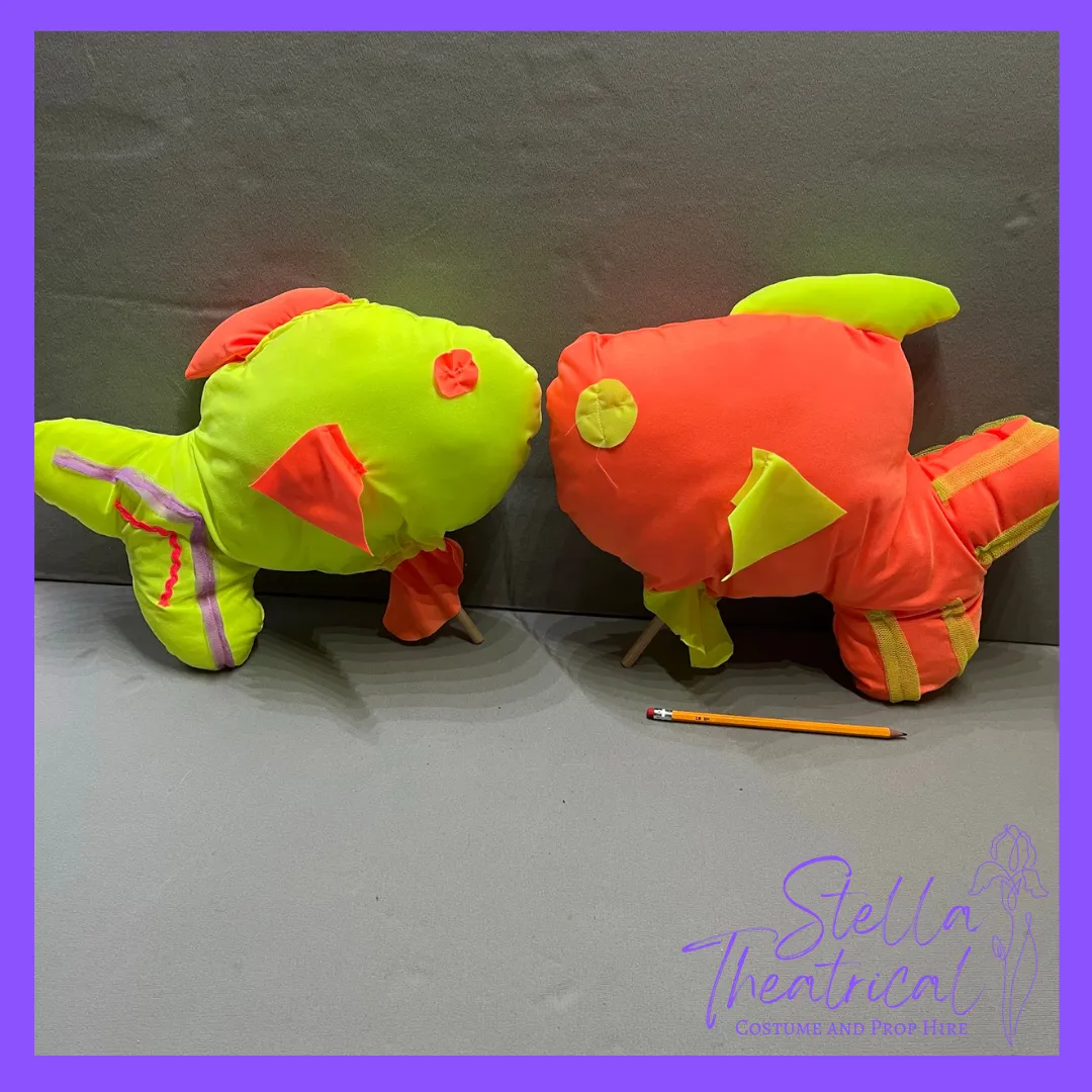 UV Reactive Fish Puppets