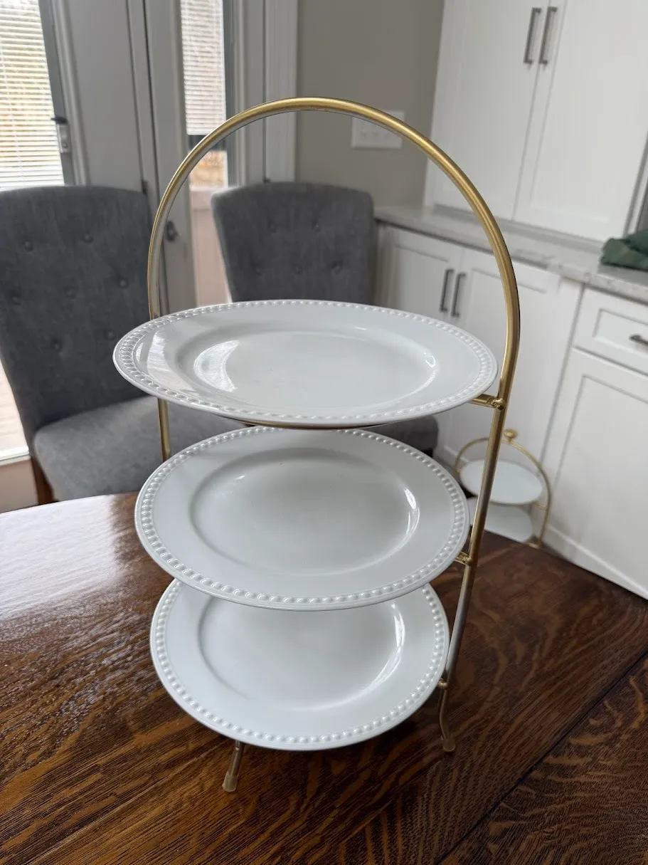 Three Tier Dessert Display - Gold