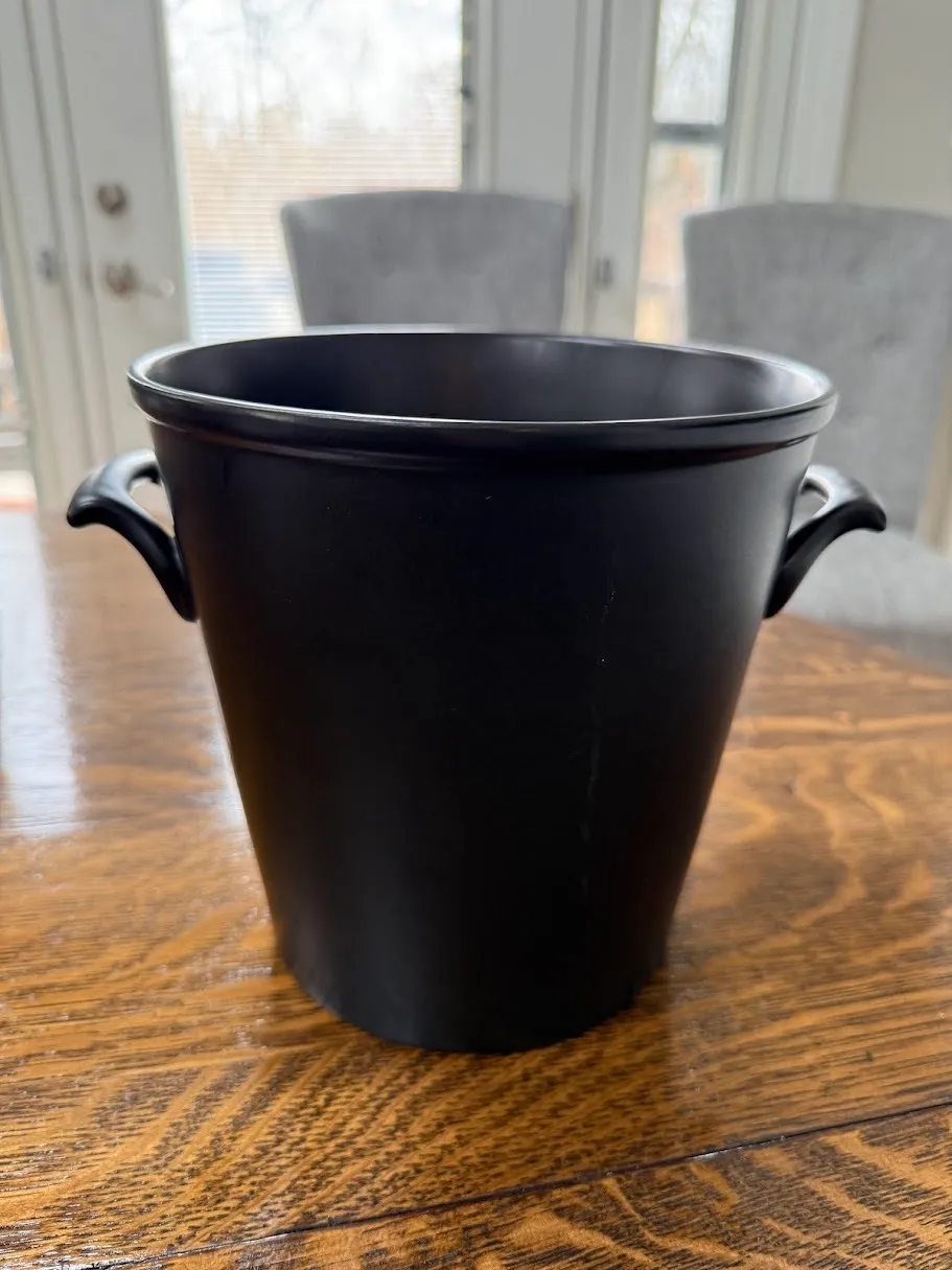 7.5" tall Black Champagne Ice Bucket 