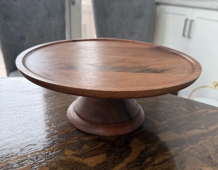 12" Wood cake stand