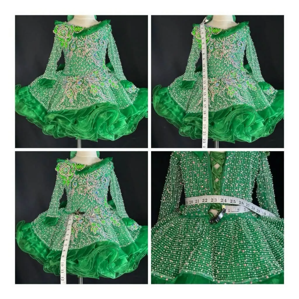 #190 2-3 Green Royal Tog Dress Rental