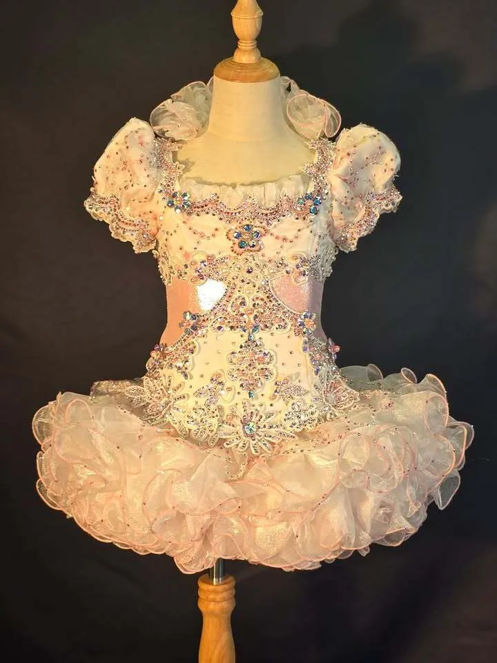 #44 4-6 White/Pink Dress Rental