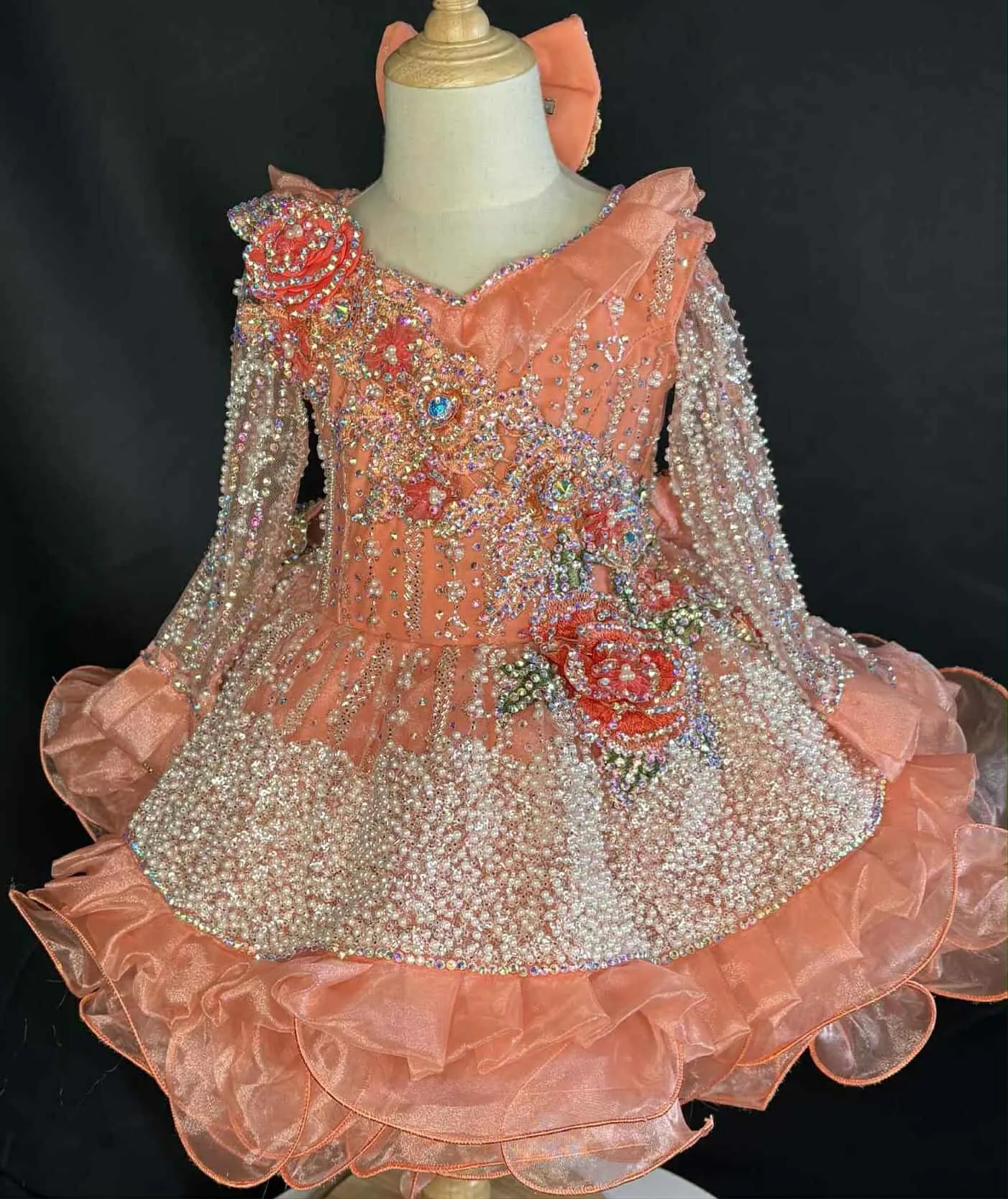 #269 2-3 Peach Royal Tog Dress Rental