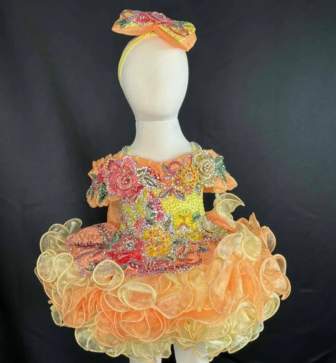 #437 6m-12m Peach/Yellow Gemics