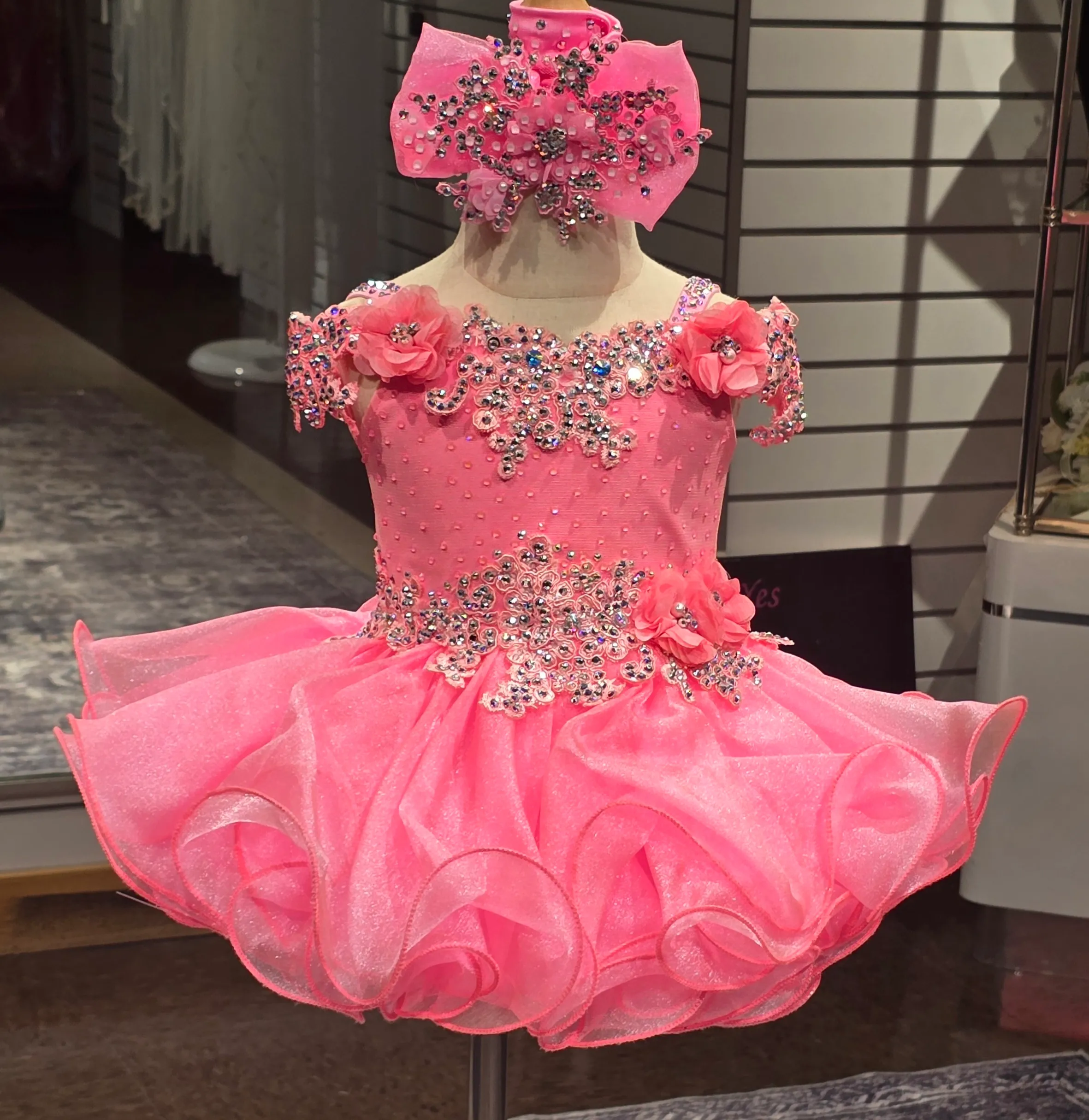#434 12m-2t Pink Royalty Designs Dress Rental
