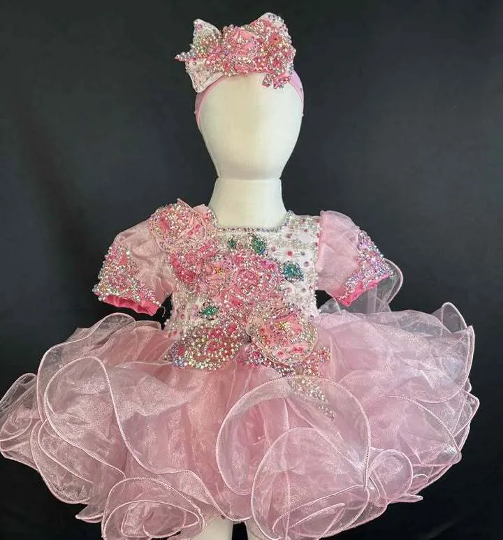 #186 0m-6m Pink Royal Tog Dress Rental 