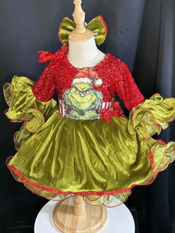 #238 2-3 Velvet Grinch Dress Rental