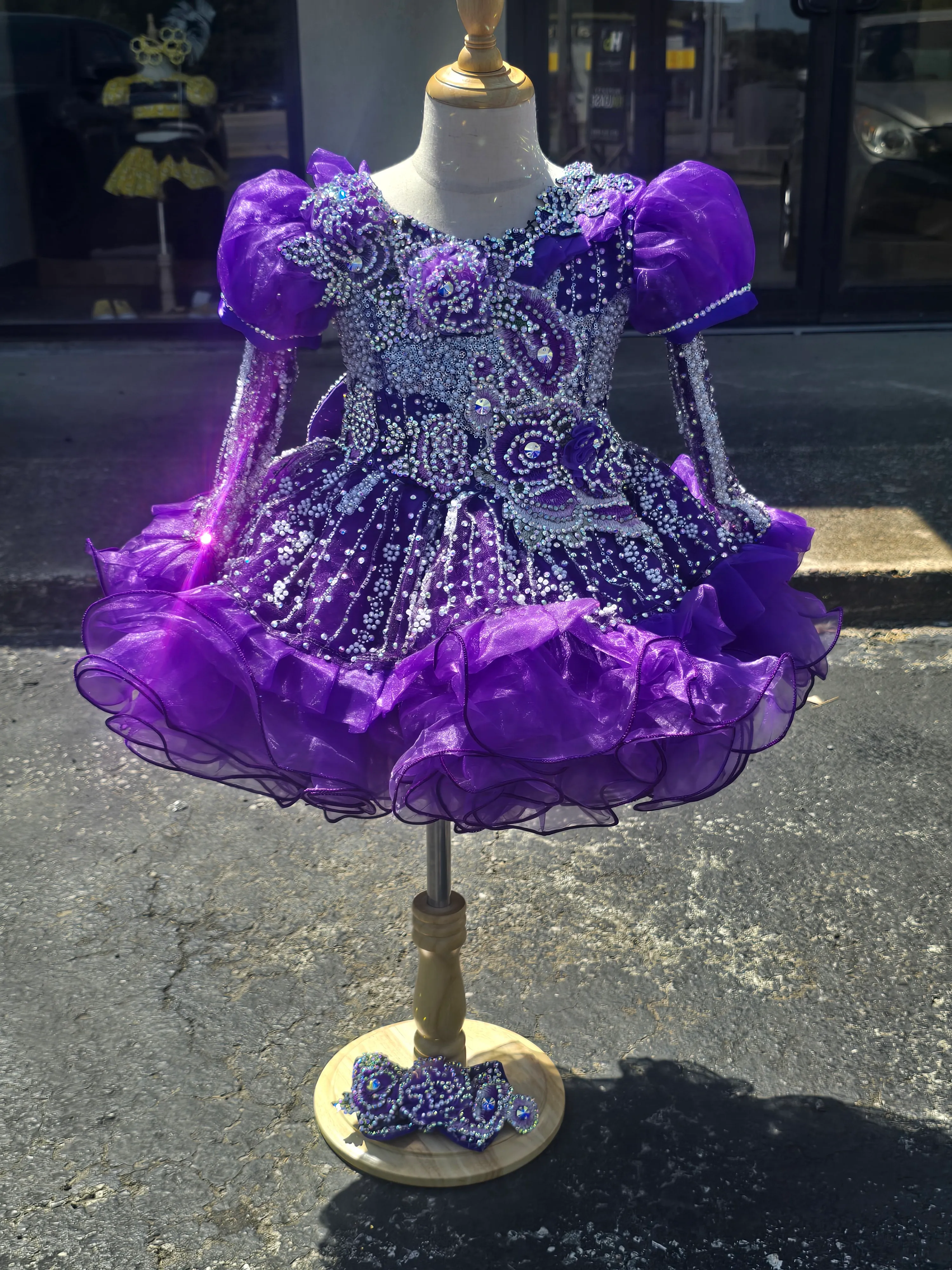 #476 2/4 Purple Royal Tog Dress Rental