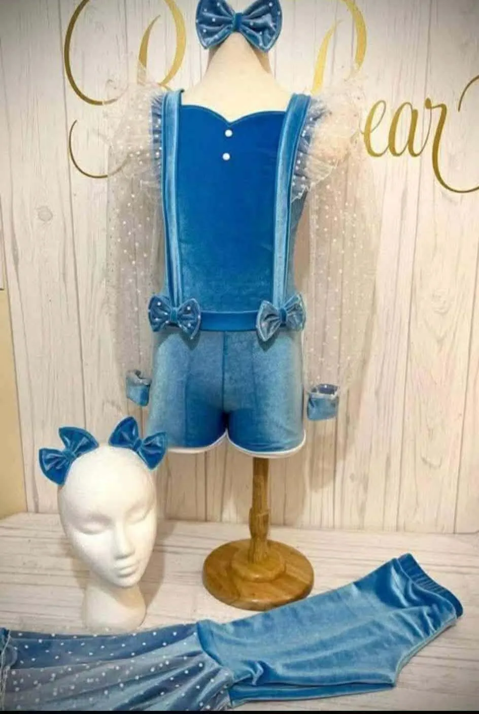 #183 5-7 Blue Boo Bear Velvet Rental