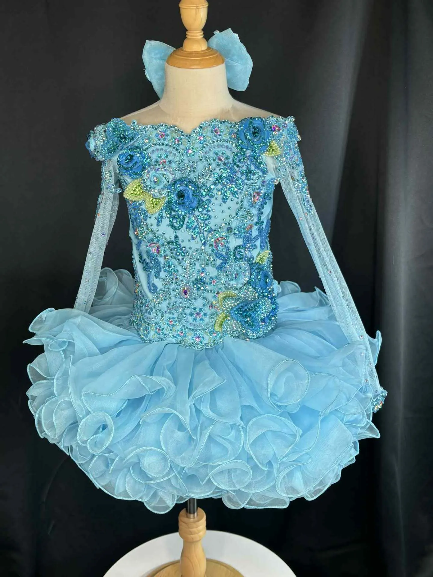 #250 4-6 Blue Glitzy Belle Dress Rental