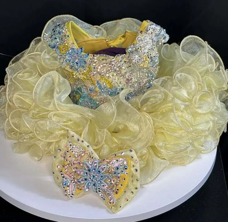 #274 0-6 Yellow Gemics Dress Rental