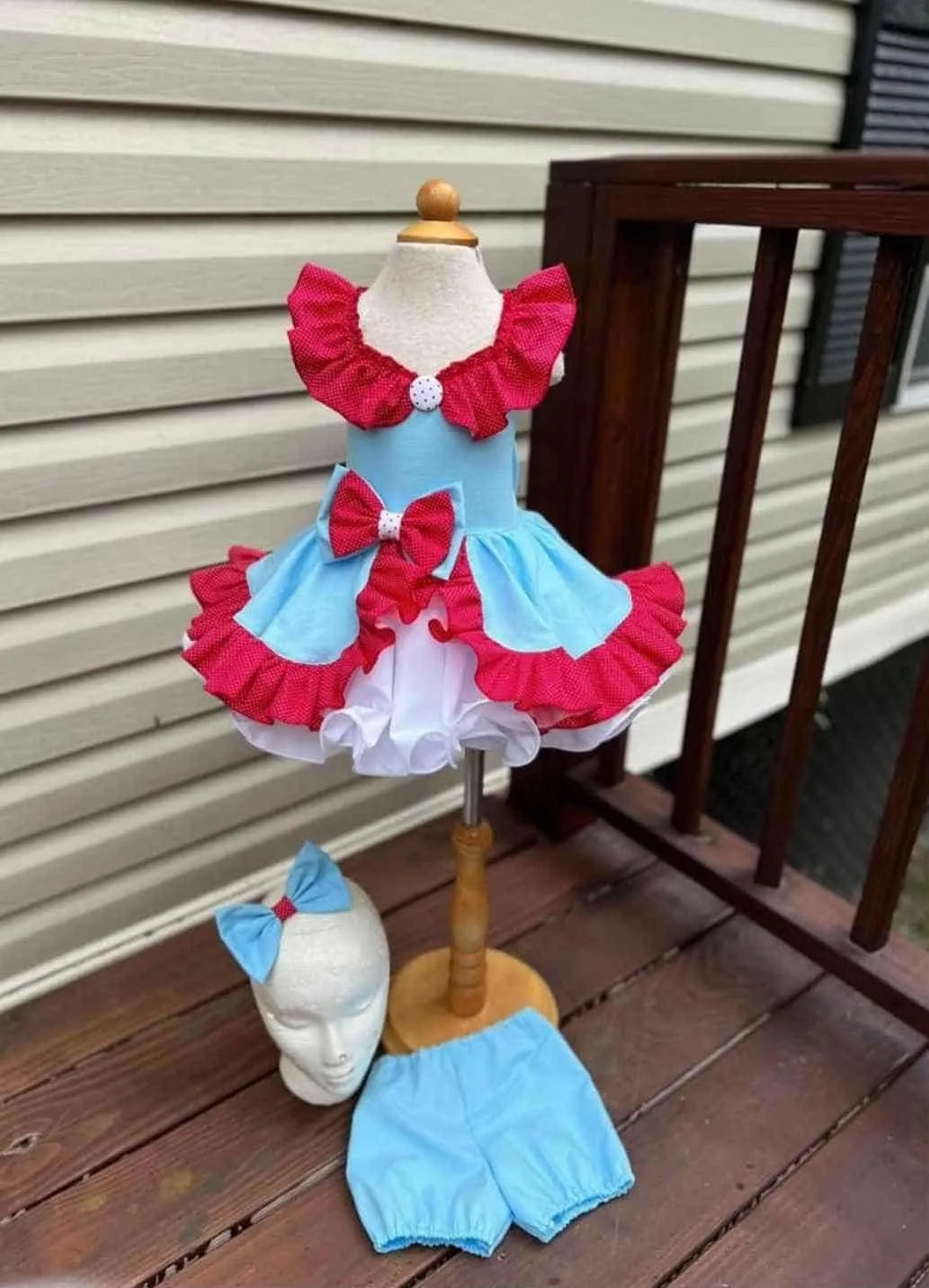 #275 12-18 Blue/Red Natural Dress Rental