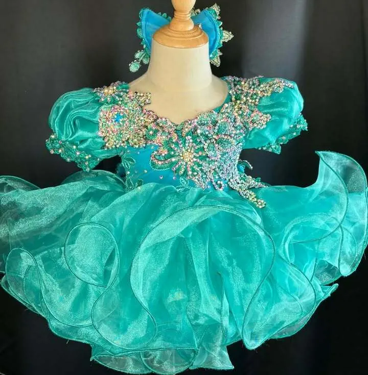 #320 9m-18m Teal Royal Tog Dress Rental