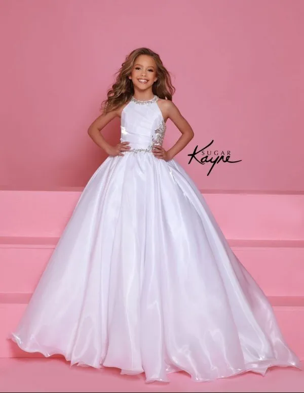 #511 Size 6 White Sugar Kayne Long Dress Rental