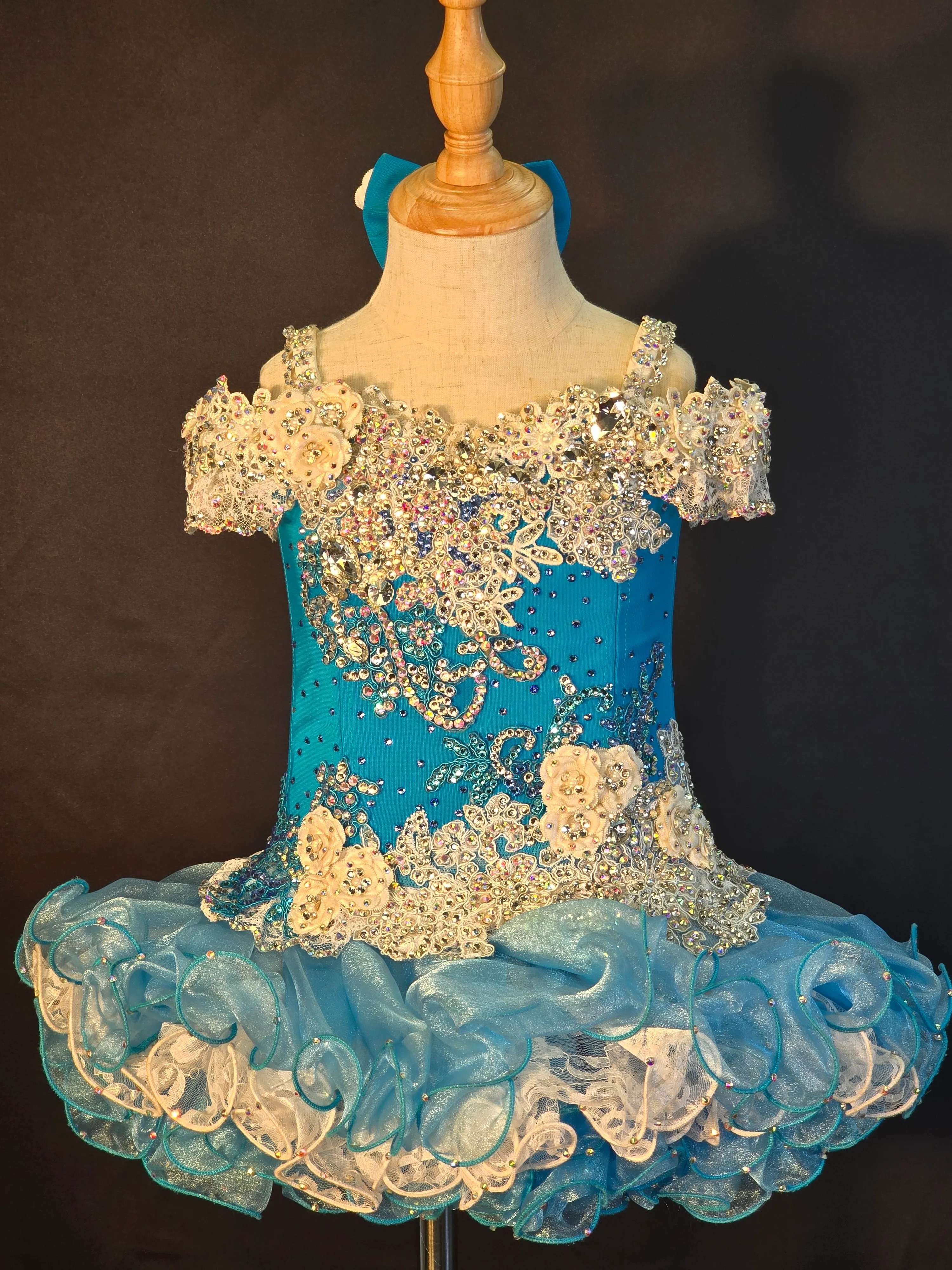 #54 2T-4T Blue/White Dress Rental 