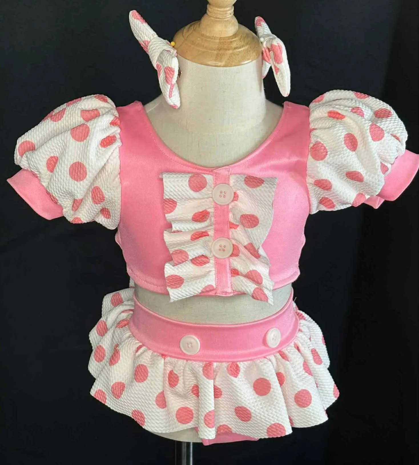 #243 18-3 Pink Polka Dot Swim