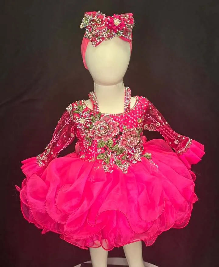 #117 6m-12m Pink Royal Tog Dress Rental