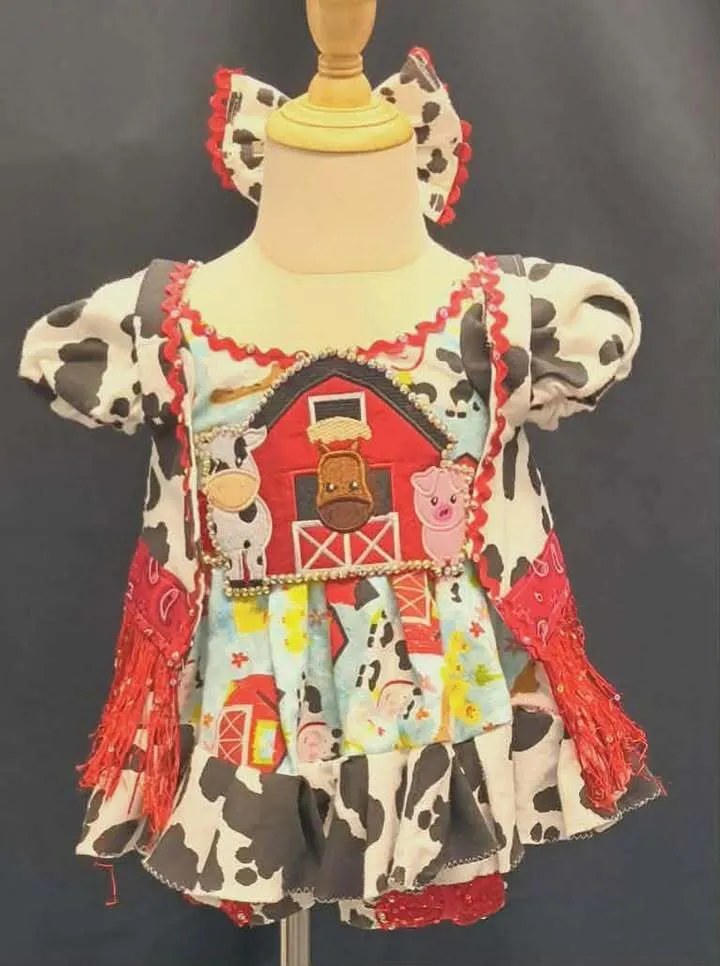 #187  6-12 Cow Print Dress Rental
