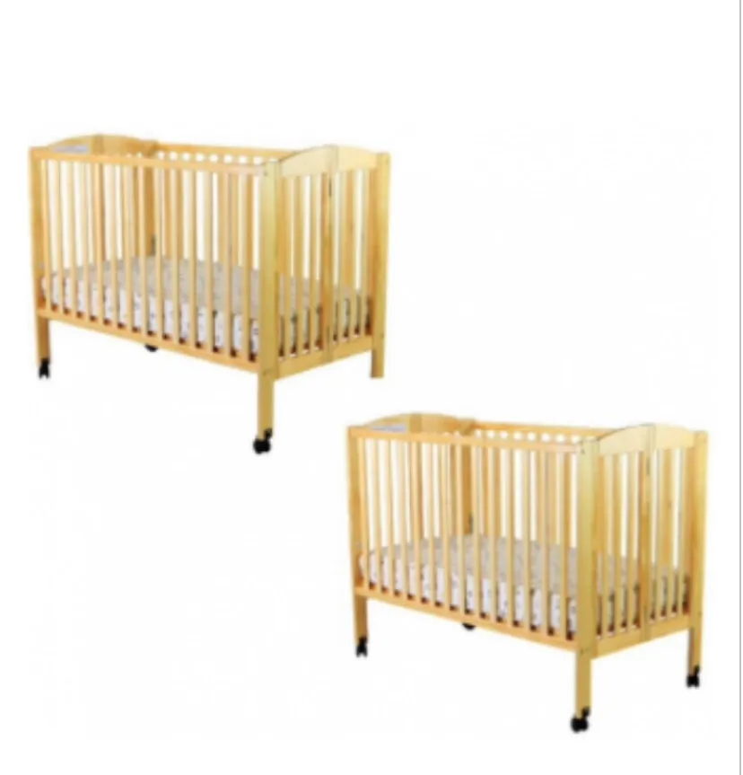 2 Premium Full Size Cribs + Premium Mattresses + Organic Sheets