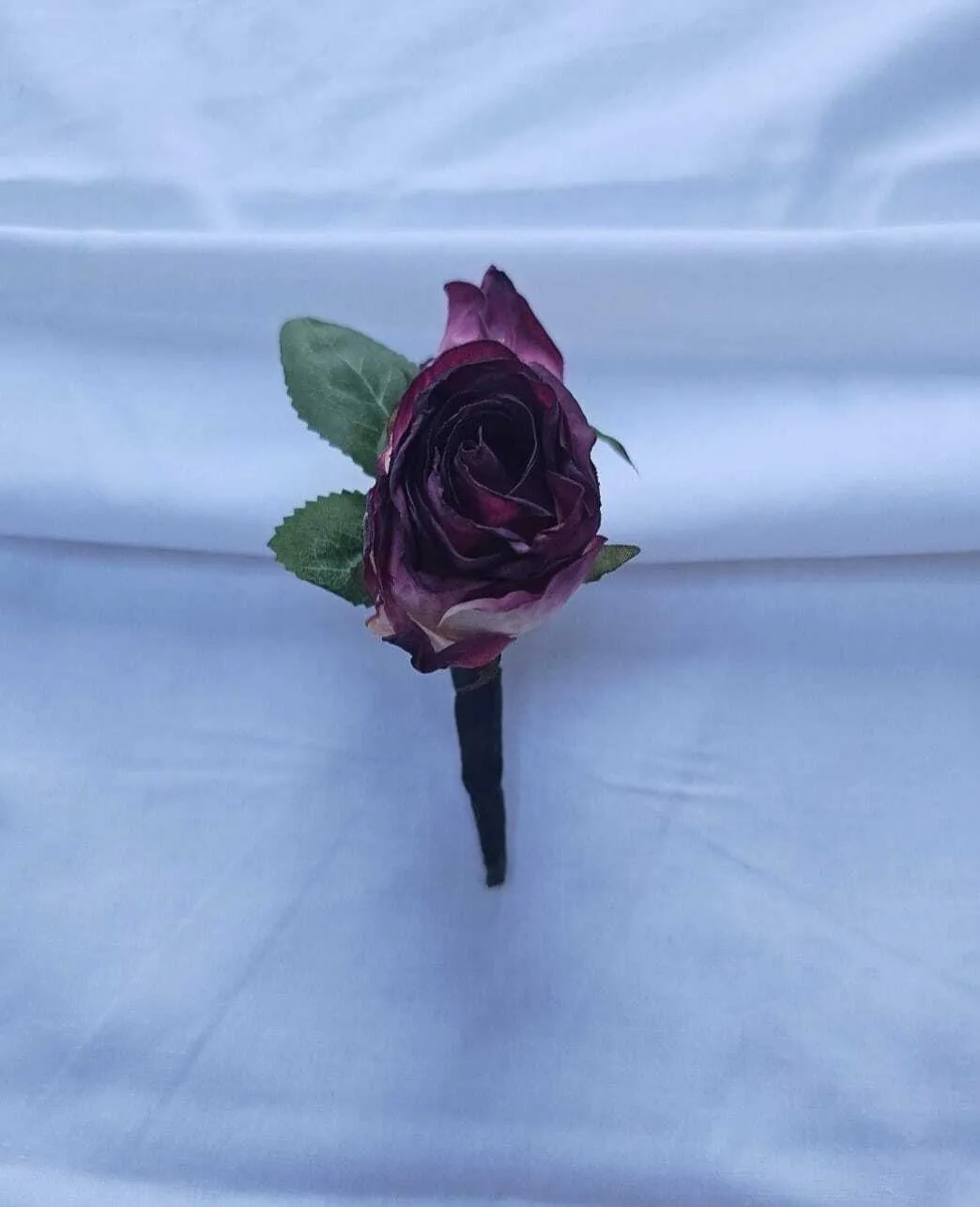 Real touch burgundy buttonhole