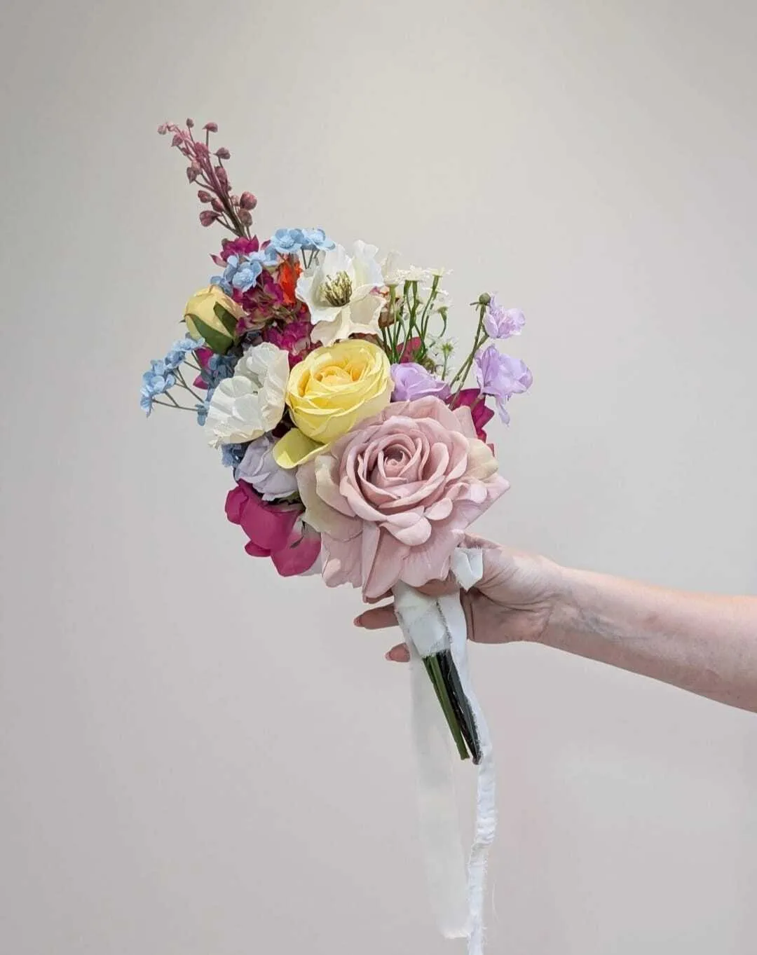 Coral bridesmaids bouquet