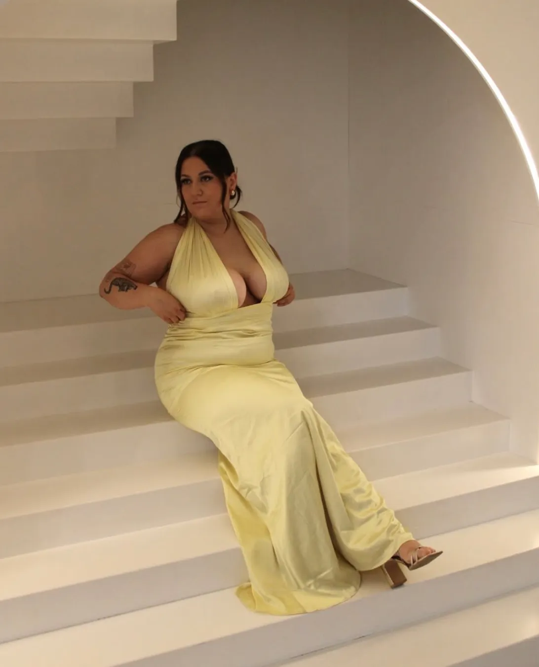 Peppermayo Lovelust Halter Neck Maxi in Lemon 