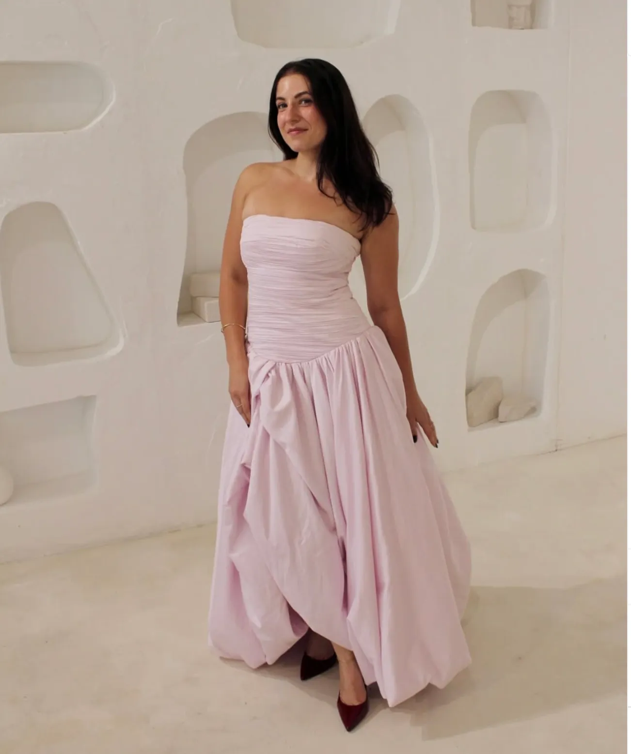 AJE Violette Bubble Hem Gown