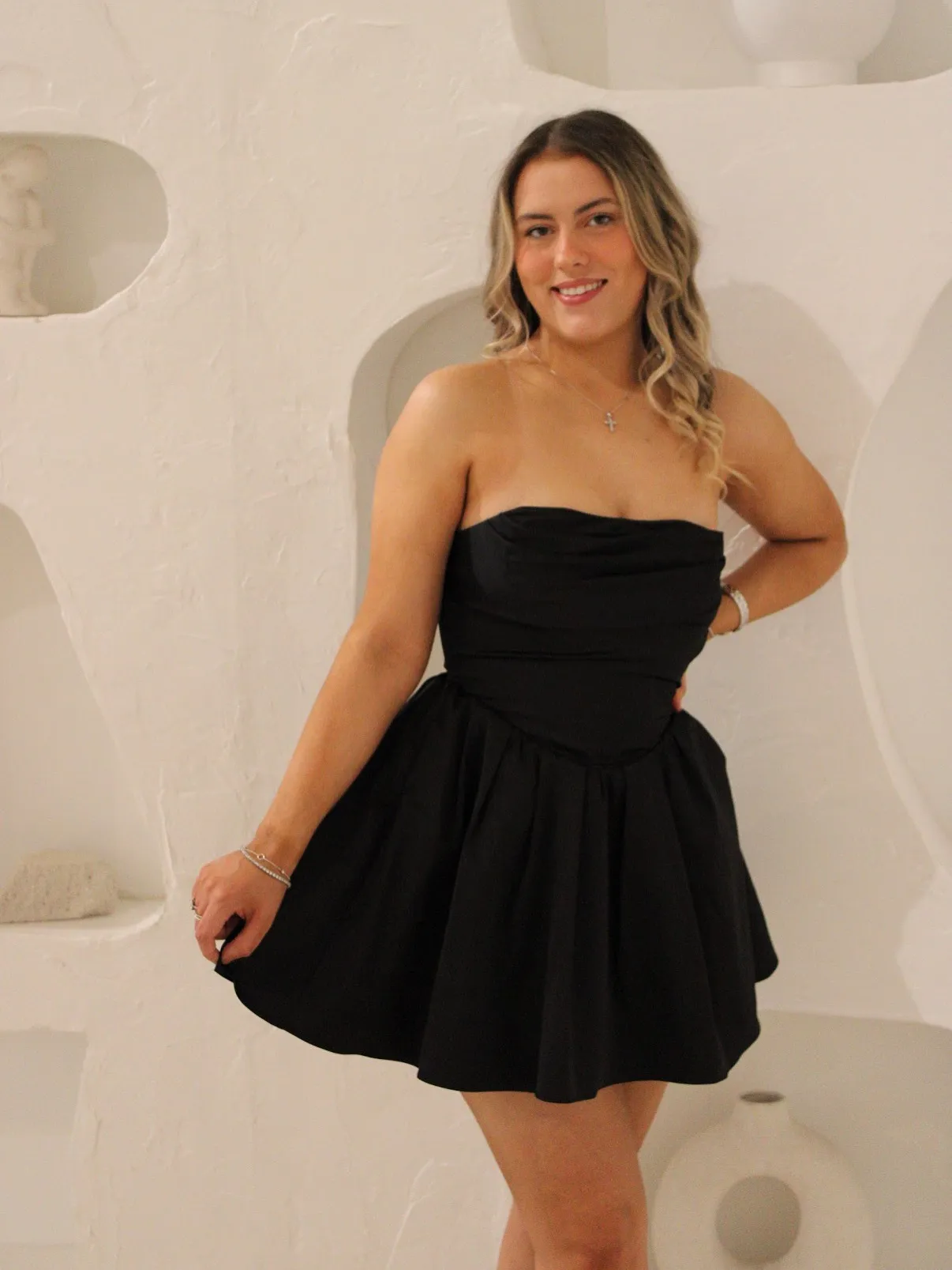 Oh Polly Emina Dress Corset in Black