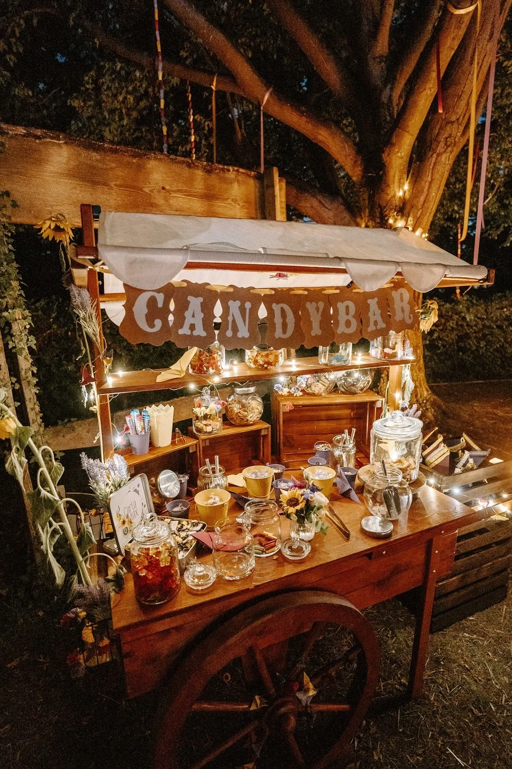 Deko - Candy Bar - Marktwagen - BRAUN