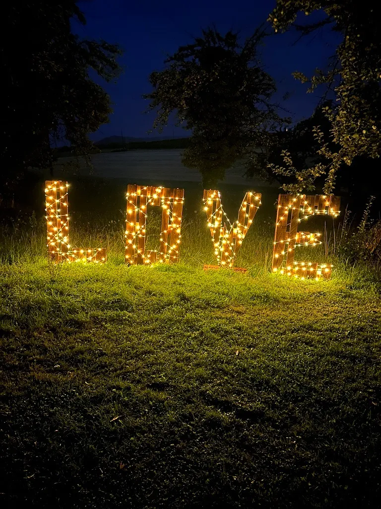 DEKO XXL-LOVE Buchstaben Palette - Geflammt