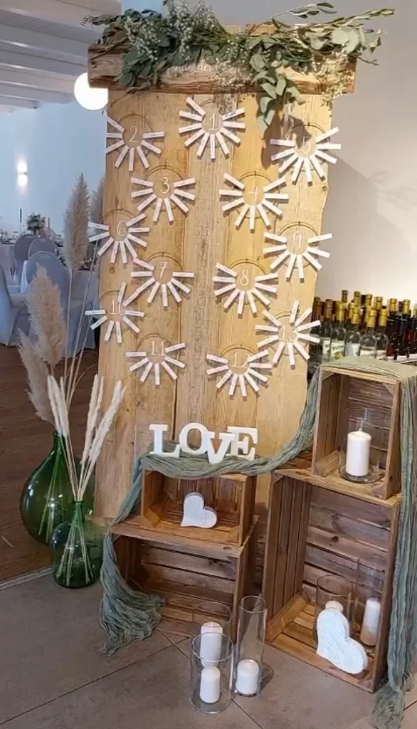 Deko Sitzplatz Aufsteller aus Holz