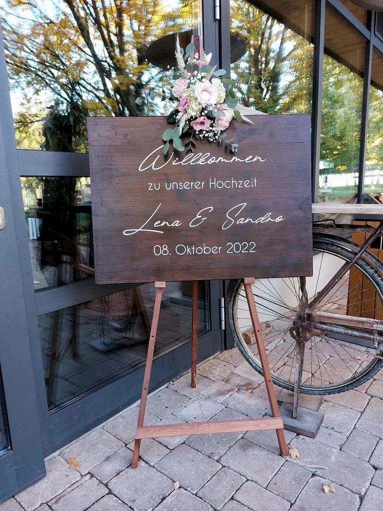 Deko Willkommen Schild personalisiert