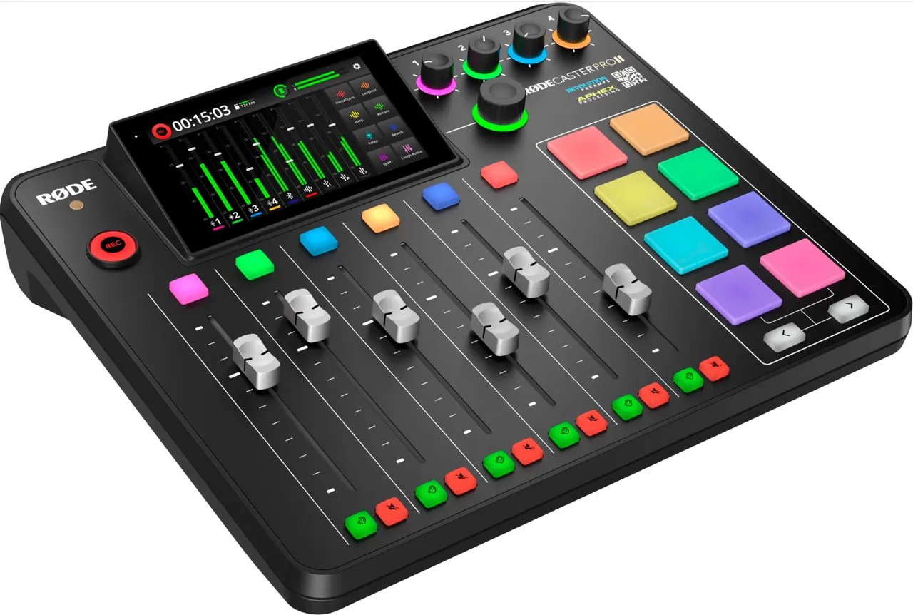 Table podcast RodeCaster Pro II