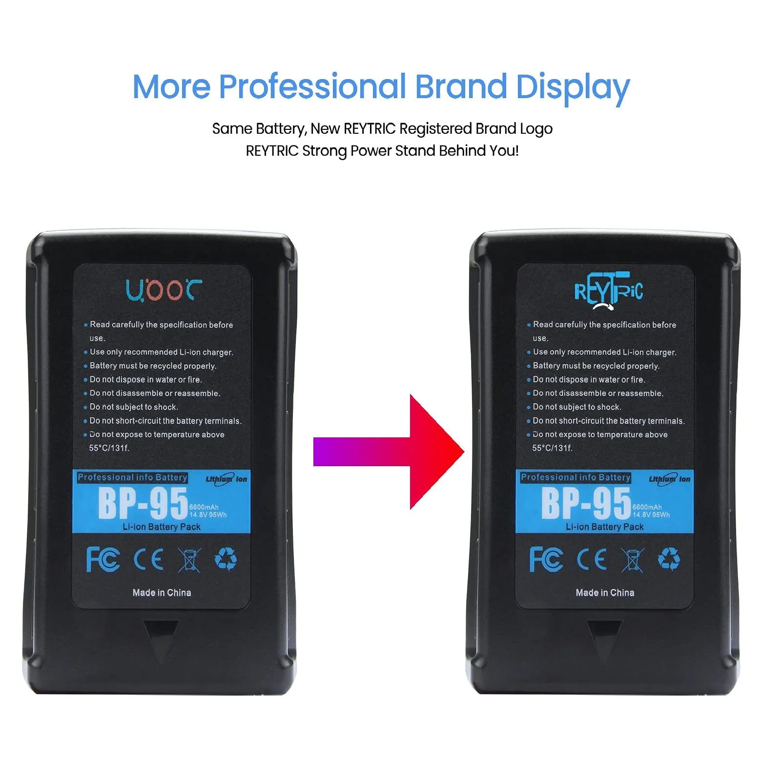 Reytric BP-95 V Mount Battery