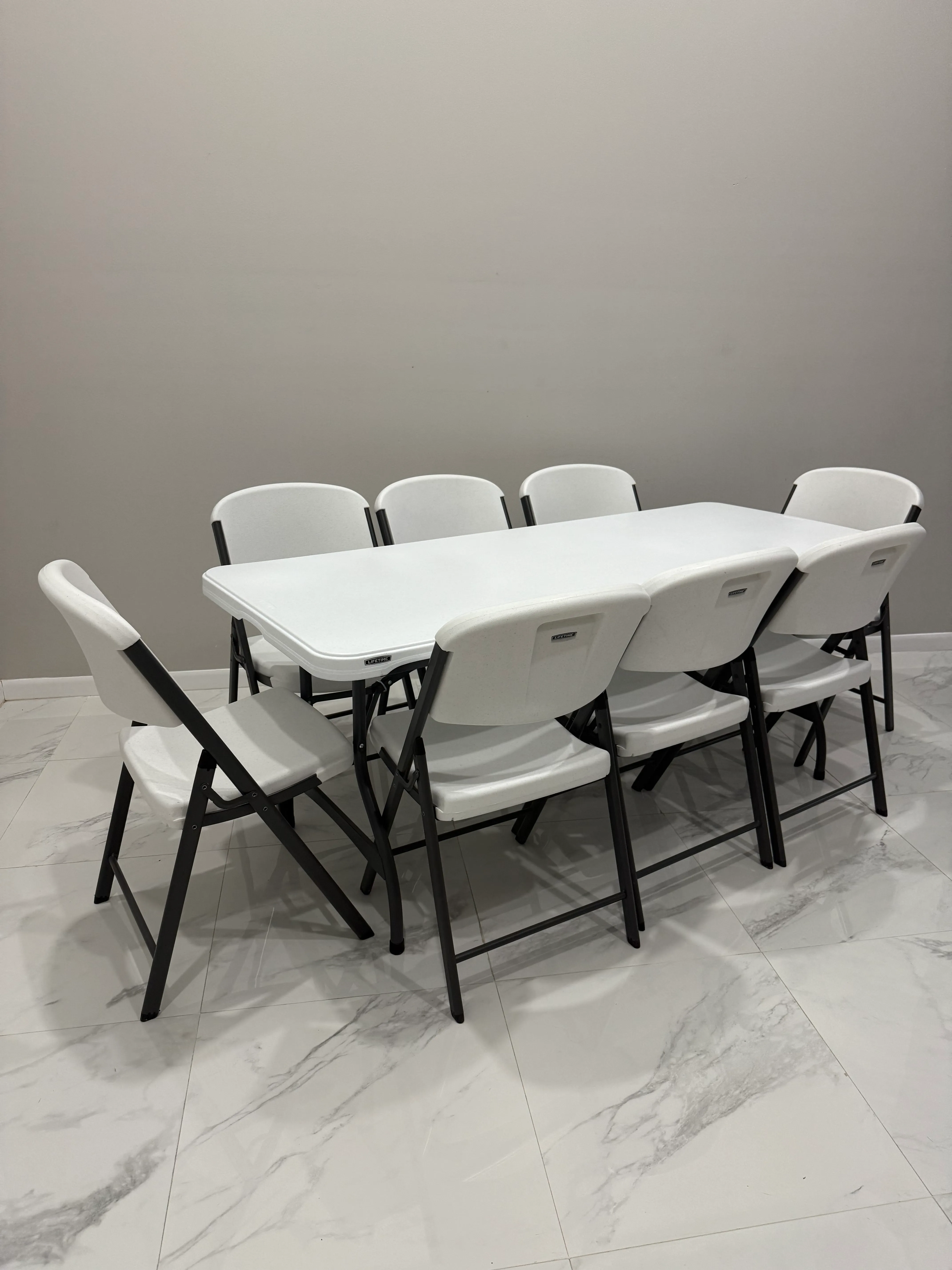 1 - 6' Rectangle Table & 8 Chairs 