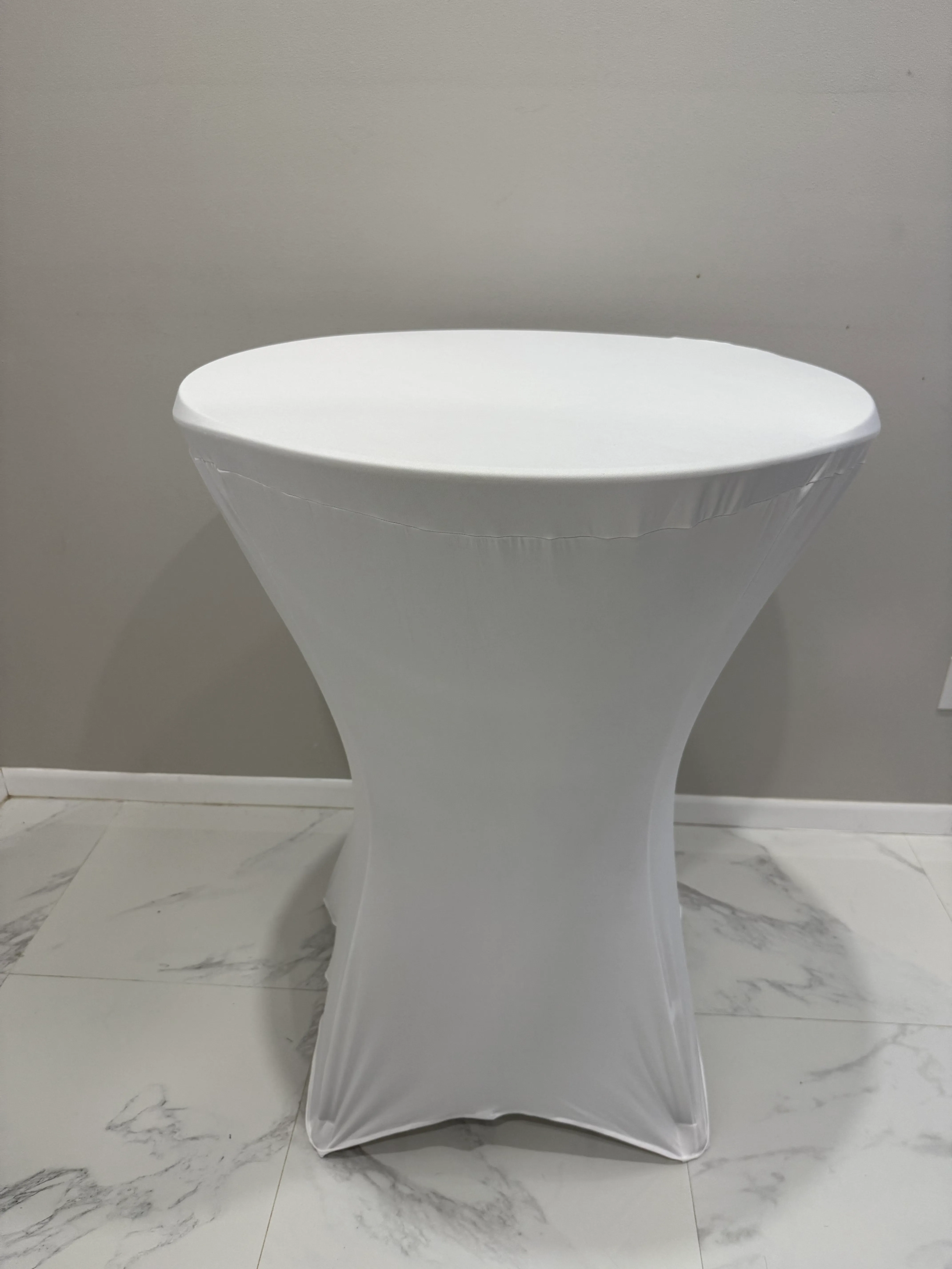 Cocktail Table with White Cloth